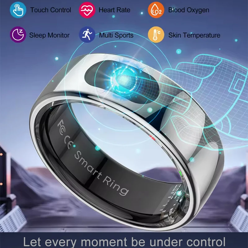Temperature Ring Skin - Anello intelligente con custodia di ricarica