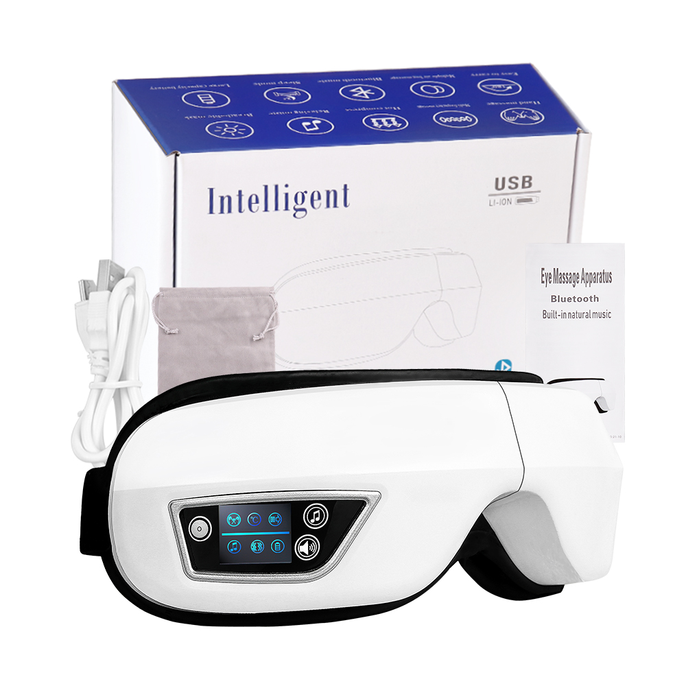 Light Therapy Glasses - Massaggiatore Oculare Elettrico con Bluetooth, Musica,