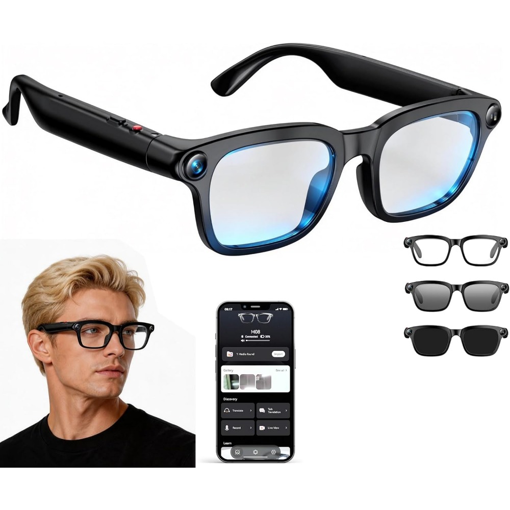 Smart Glasses Lens - Occhiali Intelligenti: Video 4K, Occhiali da