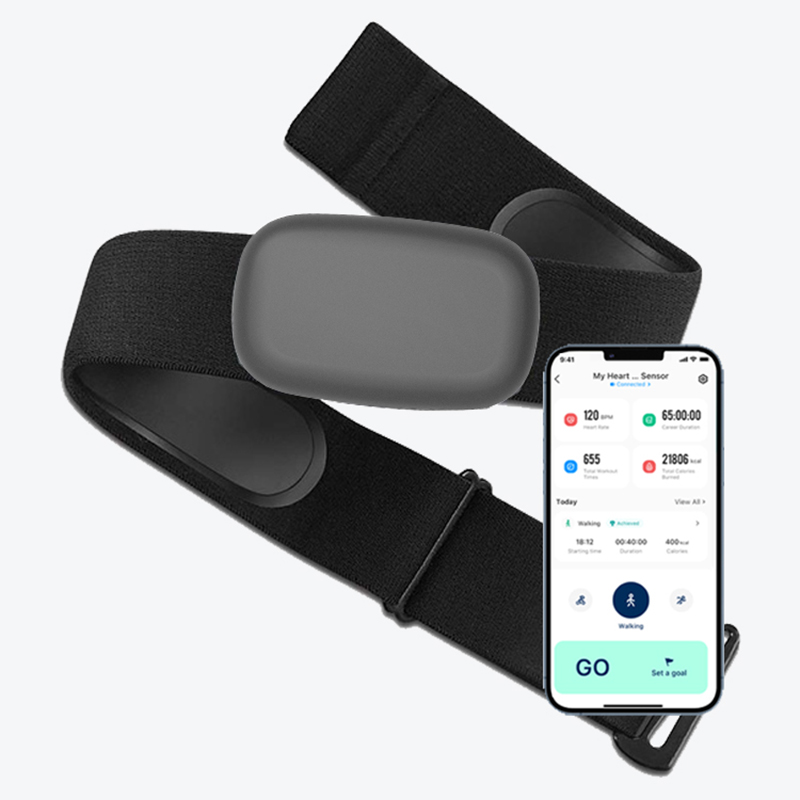 Breath Rate Monitor - Cinturino per cardiofrequenzimetro FITCENT5.3 Khz Chest,