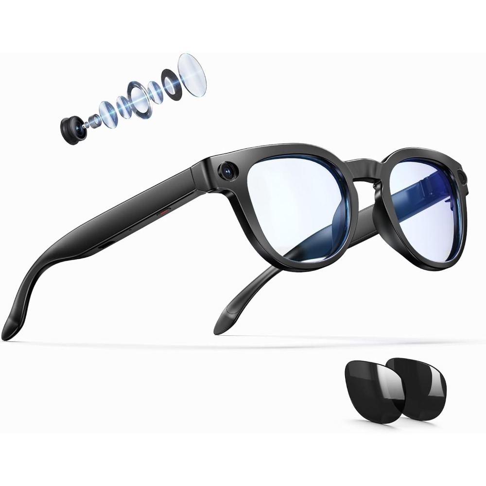 Smart Glasses Lens - Occhiali Intelligenti con Fotocamera da 8MP,