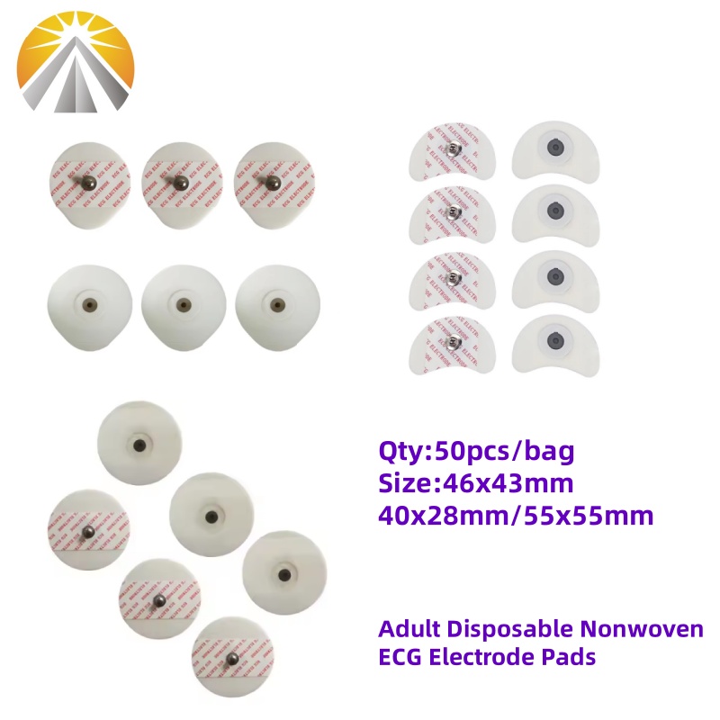 Ecg Patch Monitor - Elettrodi ECG monouso in schiuma bianca