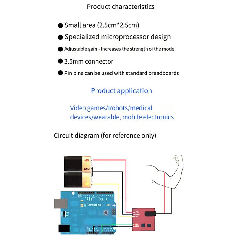 B50B-3X Modulo sensore elettri - Muscle Sensor Emg recensione e prezzo
